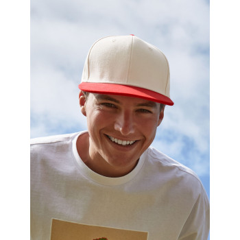 Cappellino baseball personalizzato con logo - Contrast Flat Peak 6 Panel Cap