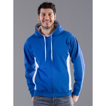 felpe uomo personalizzate - Contrast Hooded Sweat Full Zip