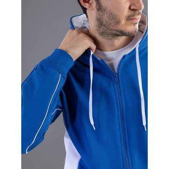felpe uomo personalizzate - Contrast Hooded Sweat Full Zip