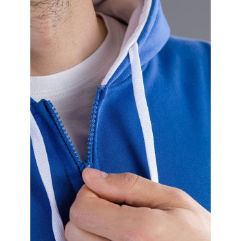 felpe uomo personalizzate - Contrast Hooded Sweat Full Zip