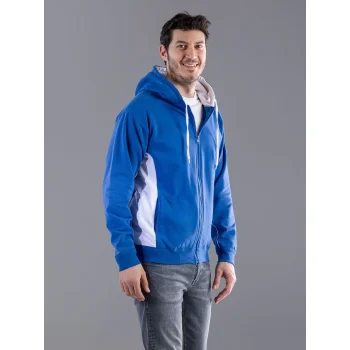 Contrast Hooded Sweat Full Zip