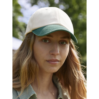 Cappellino baseball personalizzato con logo - Contrast Peak Low Profile Vintage Cap
