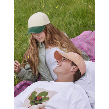 Cappellino baseball personalizzato con logo - Contrast Peak Low Profile Vintage Cap