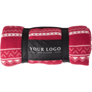 Coperta in pile a tema natalizio con renne design Jane