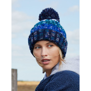 Corkscrew Pom Pom Beanie