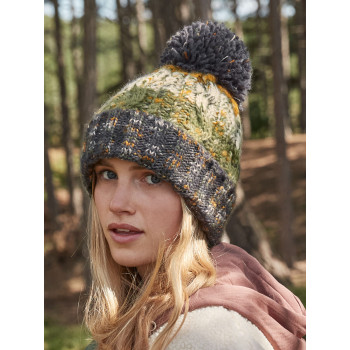 Corkscrew Pom Pom Beanie