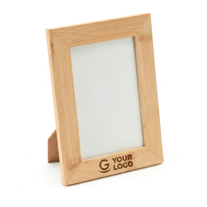 Cornice foto personalizzabile bamboo naturale formato 15 x 10 cm