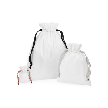 Cotton Gift Bag With Ribbon Drawstring