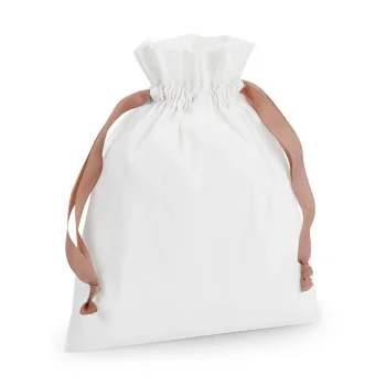 Borse personalizzate con logo -  Cotton Gift Bag With Ribbon Drawstring
