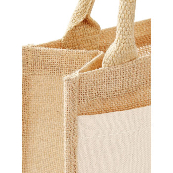 borse juta personalizzate - Cotton Pocket Jute Gift Bag