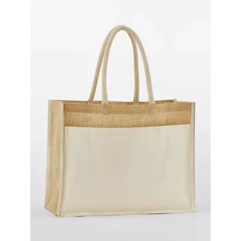 Cotton Pocket Natural Starched Jute Shopper