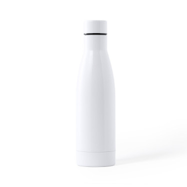 Borraccia personalizzabile 700 ml in acciaio inox bianco lucido