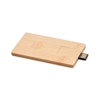 Chiavetta usb personalizzata con logo - CREDITCARD PLUS - USB in bamboo da 16GB