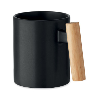 Tazza in ceramica 320 ml con manico in legno e scatola