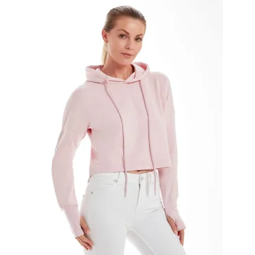 Cropped hoodie personalizzabile Mantis 80% cotone organico e R-PET