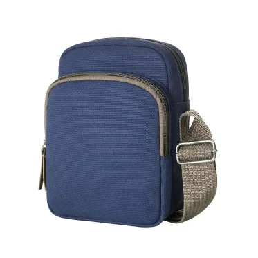 Cross Bag personalizzata Halfar tracolla 100% cotone naturale compatta