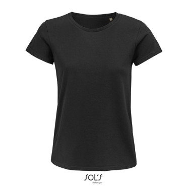 T-shirt personalizzabile donna in jersey cotone biologico scollo rotondo