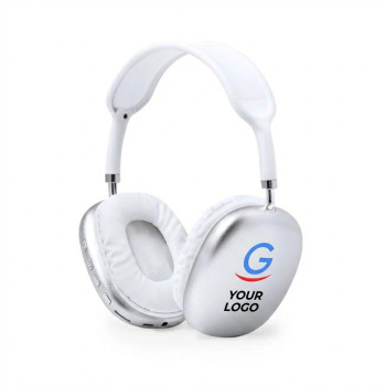 Cuffie Bluetooth 5.0 personalizzabili bianchi argento con microSD