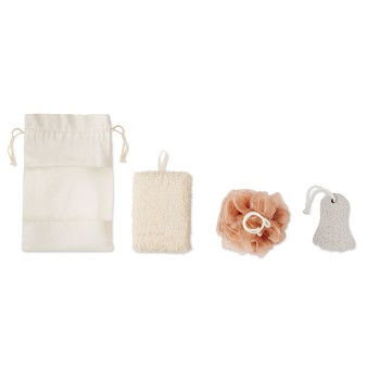 CUIDA SET - Set bagno in pouch di cotone