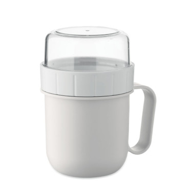 Tazza da viaggio in PP 450 ml con doppio contenitore