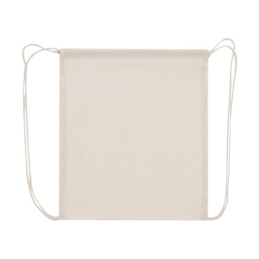 Sacca personalizzabile in cotone naturale con chiusura a corda spessa