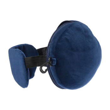 Cuscini da viaggio personalizzati con logo - Cuscino da viaggio Leontine | 2 in 1 con maschera per dormire