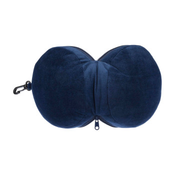 Cuscini da viaggio personalizzati con logo - Cuscino da viaggio Leontine | 2 in 1 con maschera per dormire