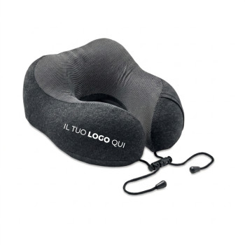 Cuscino da viaggio personalizzabile tessuto cationico con borsa RPET