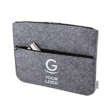 Custodie per laptop personalizzate con logo - Custodia laptop personalizzabile Impression in feltro RPET fino a 14 pollici