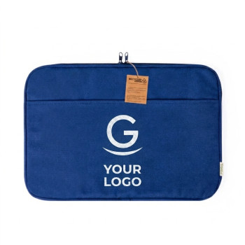 Custodie per laptop personalizzate con logo - Custodia per laptop personalizzabile cotone riciclato fino a 14 pollici