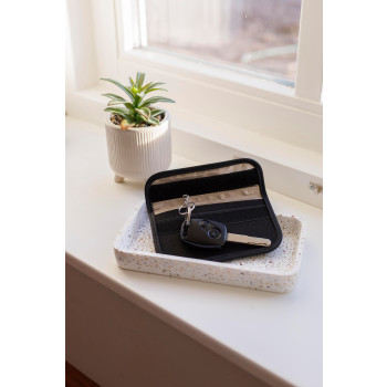 Accessorio da viaggio personalizzato - Custodia portachiavi e porta carte in PET riciclato Ripple