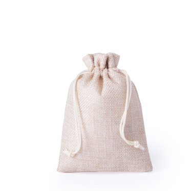 Pochette personalizzabile in poliestere melange con chiusura a coulisse