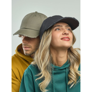Cappellino baseball personalizzato con logo - Dad Hat Destroyed-S