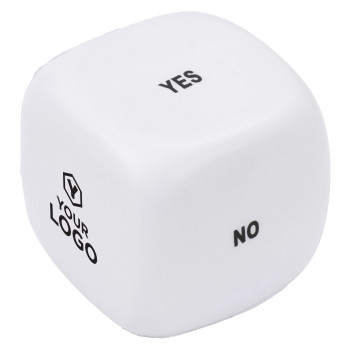 Gadget antistress personalizzati con logo - Dado antistress Nestor | Schiuma morbida