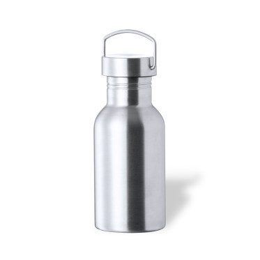 Borraccia personalizzabile 500 ml acciaio inox con tappo a vite manico integrato