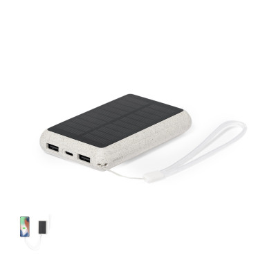 Caricatore portatile personalizzabile 5000 mAh con pannello solare