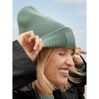 Berretti personalizzati con logo - Deep Cuffed Tonal Patch Beanie 