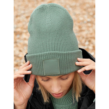 Berretti personalizzati con logo - Deep Cuffed Tonal Patch Beanie 