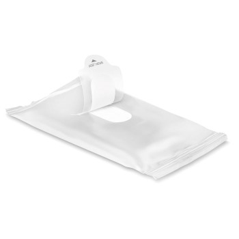 Gadget cura personale personalizzati con logo - DELLEA - 10 salviette umidificate