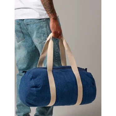 Barrel Bag personalizzabile Bag Base 12 litri cotone poliestere denim