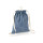Zainetto personalizzabile in denim con doppio manico e coulisse