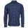 Camicia in denim lavato in capo con collo ampio e orlo curvo