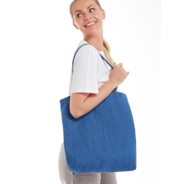 Shopper in cotone personalizzata con logo - Denim Tote Bag