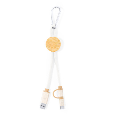 Caricabatterie multifunzione personalizzabile con clip moschettone ecologico