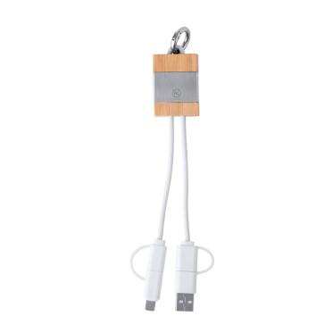 Cavo di ricarica personalizzabile USB Type-C con moschettone eco-friendly