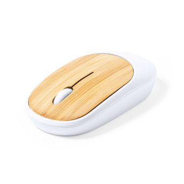 Mouse Ottico Wireless personalizzabile con Design Ergonomico e Bambù