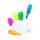 Set di evidenziatori personalizzabili con supporto bianco ergonomico