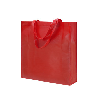 Borsa personalizzabile in TNT laminato resistente leggera con soffietto