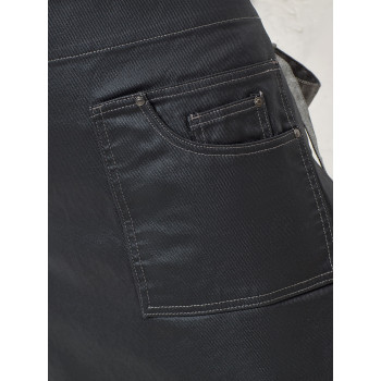 Division Waxed Look Denim Waist Apron