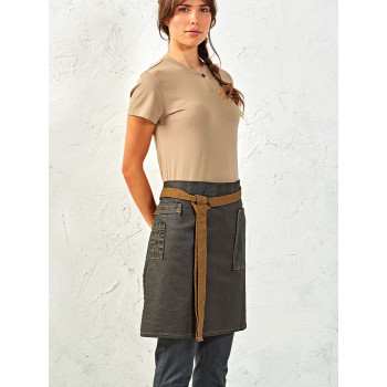 Division Waxed Look Denim Waist Apron